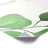 Tropische Eucalyptus Roze Goud Botanische Verjaard Poster (Hoek)