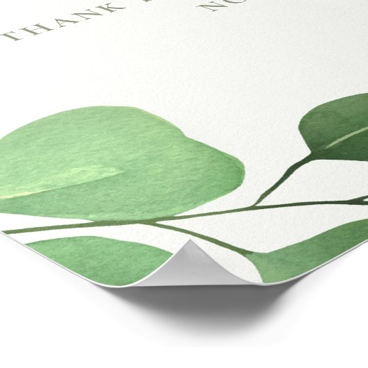 Tropische Eucalyptus Roze Goud Botanische Verjaard Poster (Hoek)