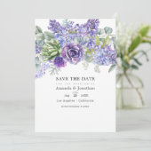 Tropische Eucalyptus Succulenten Trouwfoto Save The Date (Staand voorkant)