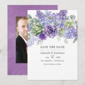 Tropische Eucalyptus Succulenten Trouwfoto Save The Date (Voorkant / Achterkant)