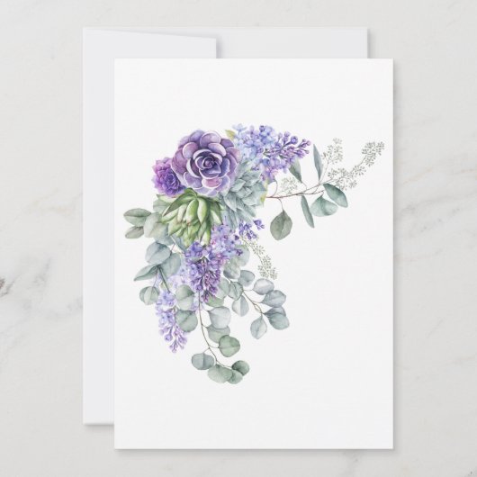 Tropische eucalyptussenkoorten bruiloft save the date (Achterkant)