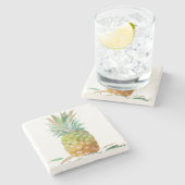 Tropische exotische anananas stenen onderzetter (Zijkant)