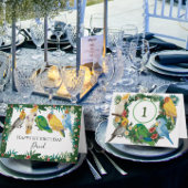 Tropische exotische Baby fijne parrots Happy Birth Kaart