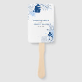 Tropische exotische bladeren handwaaier (Voorkant)