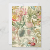Tropische exotische bloemblaadjes bewaren de datum bedankkaart (Achterkant)