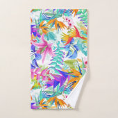 Tropische exotische bloemen bad handdoek (Handdoek)