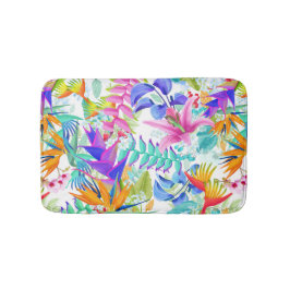 Tropische exotische bloemen badmat