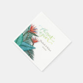 Tropische exotische bloemen servet (Hoek)