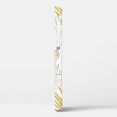 Tropische exotische bloemlijn gouden palmbladeren Case-Mate iPhone case (Achterkant / Links)