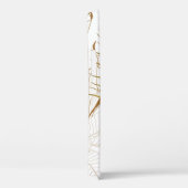 Tropische exotische bloemlijn gouden palmbladeren Case-Mate iPhone case (Achterkant / Rechts)