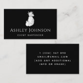 Tropische exotische cocktail met zwarte en witte b visitekaartje (Voorkant / Achterkant)