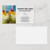 tropische exotische gemengde Drinken | mixologie Visitekaartje (Voorkant / Achterkant)