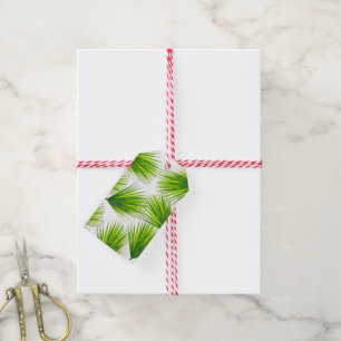 Tropische exotische Hawaiiaanse palmvaten Cadeaulabel