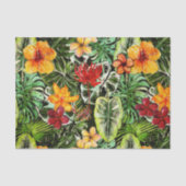 Tropische exotische Oerwouden bloemen Tissuepapier (Voorkant)