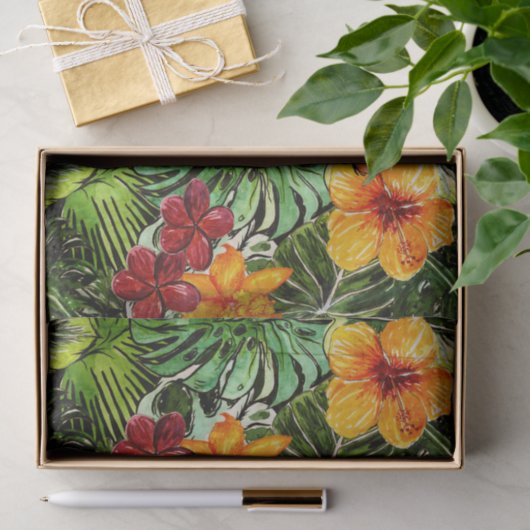 Tropische exotische Oerwouden bloemen Tissuepapier (Geschenk)