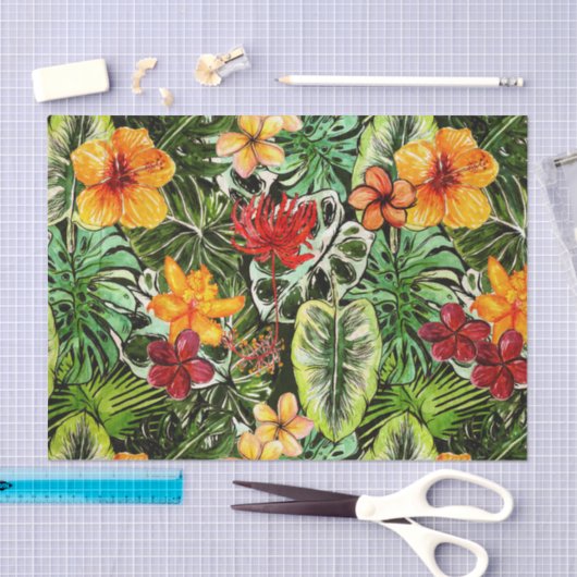 Tropische exotische Oerwouden bloemen Tissuepapier (Craft)