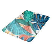 Tropische exotische palm en bladeren badmat (Gekanteld)