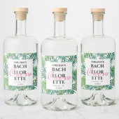 Tropische exotische palmbachelorette likeurfles etiket (Flessen)