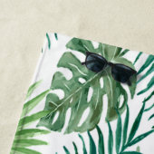 Tropische exotische palmbladeren, ananas strandlaken (In situ)