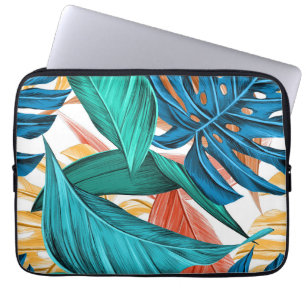 Tropische exotische palmbladeren laptop sleeve