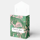 Tropische exotische roze bruine bestemming bruilof bedankdoosjes (Geopend)