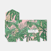 Tropische exotische roze bruine bestemming bruilof bedankdoosjes (Uitgevouwen)