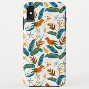 Tropische exotische vogels en bladpatroon Case-Mate iPhone case