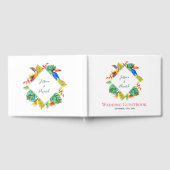 Tropische exotische vogels Hawaïaanse bruiloft Gastenboek (Volledig)