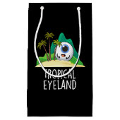 Tropische Eye-land Funny Island Pun Dark BG Klein Cadeauzakje (Voorkant)