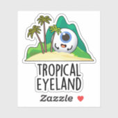 Tropische Eye-land Funny Island Pun Sticker (Vel)