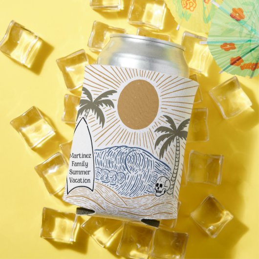 tropische familie reünie vakantie strand blikjeskoeler (Insitu Zomer)