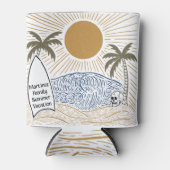 tropische familie reünie vakantie strand blikjeskoeler (Voorkant)