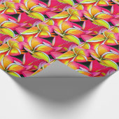 Tropische fangipani waterverf abstracte kunst cadeaupapier (Hoek)