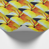 Tropische fangipani waterverf abstracte kunst cadeaupapier (Hoek)