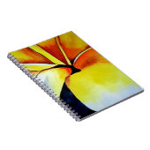 Tropische fangipani waterverf abstracte kunst notitieboek (Rechterzijde)