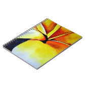 Tropische fangipani waterverf abstracte kunst notitieboek (Linkerzijde)