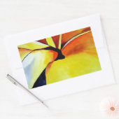 Tropische fangipani waterverf abstracte kunst rechthoekige sticker (Envelop)