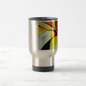 Tropische fangipani waterverf abstracte kunst reisbeker (Center)