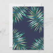TROPISCHE FEEST UITNODIGEN waterverf palmbladeren  Kaart (Achterkant)