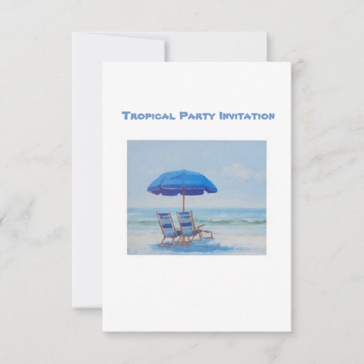 Tropische feest uitnodiging (Voorkant)