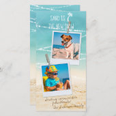 Tropische feestdag 2-foto Kerstmis Kaart (Voorkant / Achterkant)