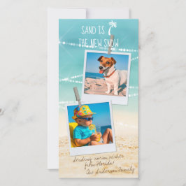 Tropische feestdag 2-foto Kerstmis Kaart