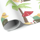Tropische feestdag cadeaupapier (Rol Hoek)