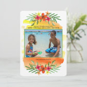 Tropische feestdag fotokaartje feestdagenkaart (Staand voorkant)