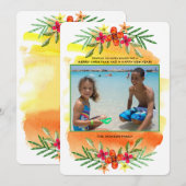 Tropische feestdag fotokaartje feestdagenkaart (Voorkant / Achterkant)