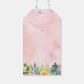 Tropische feestdag in de partij Animal Pink Gold S Cadeaulabel (Achterkant)