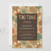 Tropische feestdag in Tiki Kaart (Voorkant)