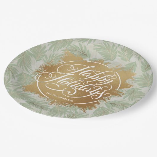 Tropische feestdag papieren bordje (Gekanteld)