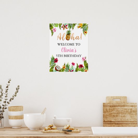 Tropische feestdag poster (Keuken)