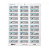 Tropische feestdag — Startvisretouradres Etiket (Full Sheet)